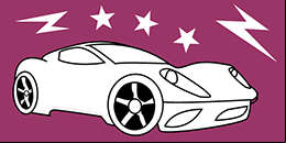 Desenhos infantis gratis para colorir e pintar online: Pintar carro moderno! Jogo de Colorir