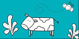 Desenho de Vaca para Pintar e Colorir on-line